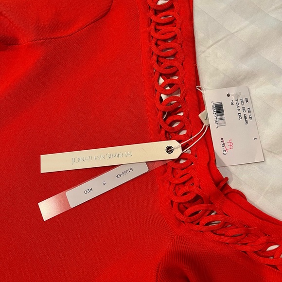 Jonathan Simkhai Chainlink Fit-and-Flare Knit Dress - Picture 3 of 3